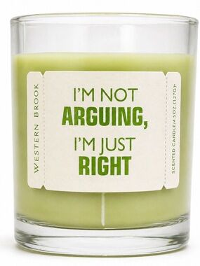 Western Brook Citrus & Basil Scented Candle 4.5 oz Funny Quote Candle